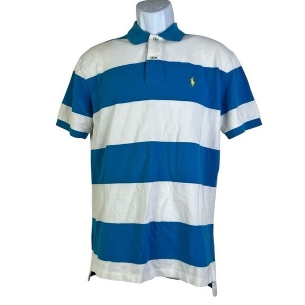 Polo by Ralph Lauren Blue and White Striped Men's Shirt size M